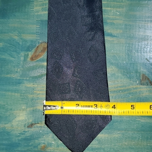 Textured pattern navy blue tie NEW - Picture 3 of 6